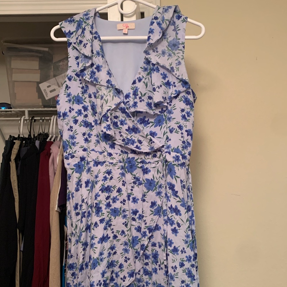 GB Girls Blue Floral Spring Dress